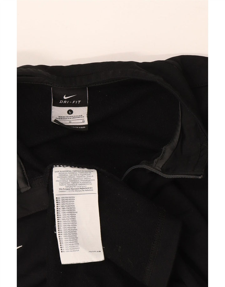 Męski sweter Nike Dri Fit z zamkiem błyskawicznym, duży, czarny poliester