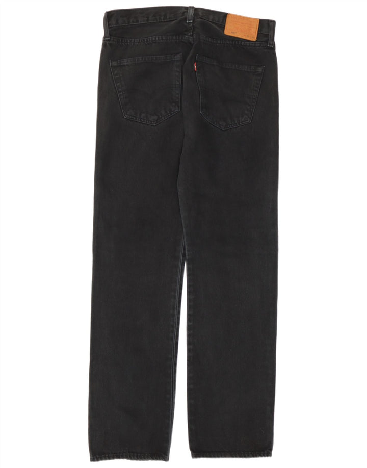Męskie dżinsy Levi's 501 Straight W32 L32 Czarna bawełna