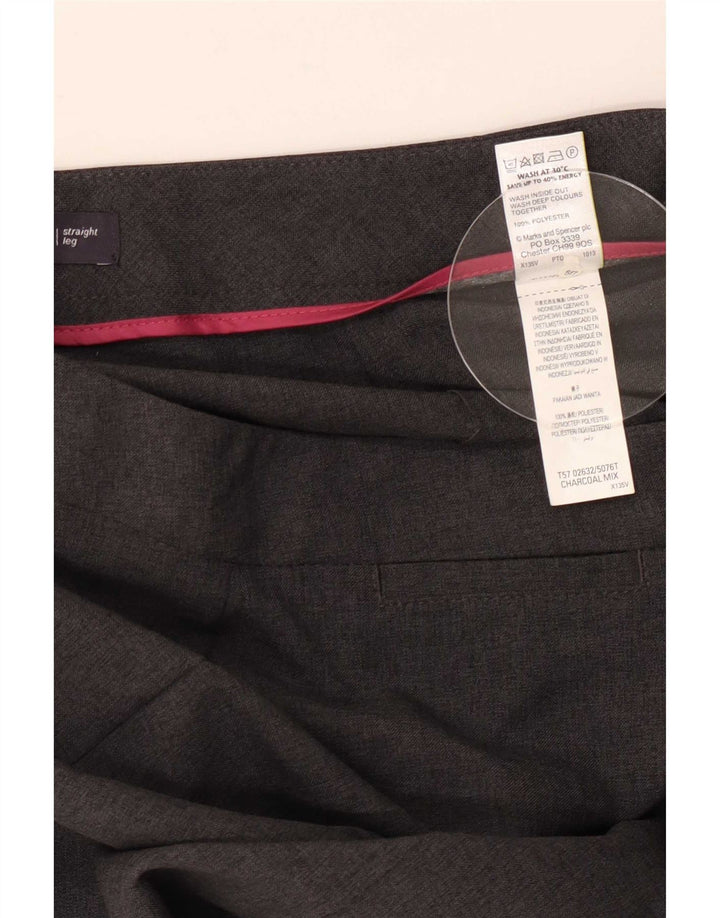 Spodnie damskie Marks & Spencer Straight Casual UK 12 Medium W30 L33 Szare