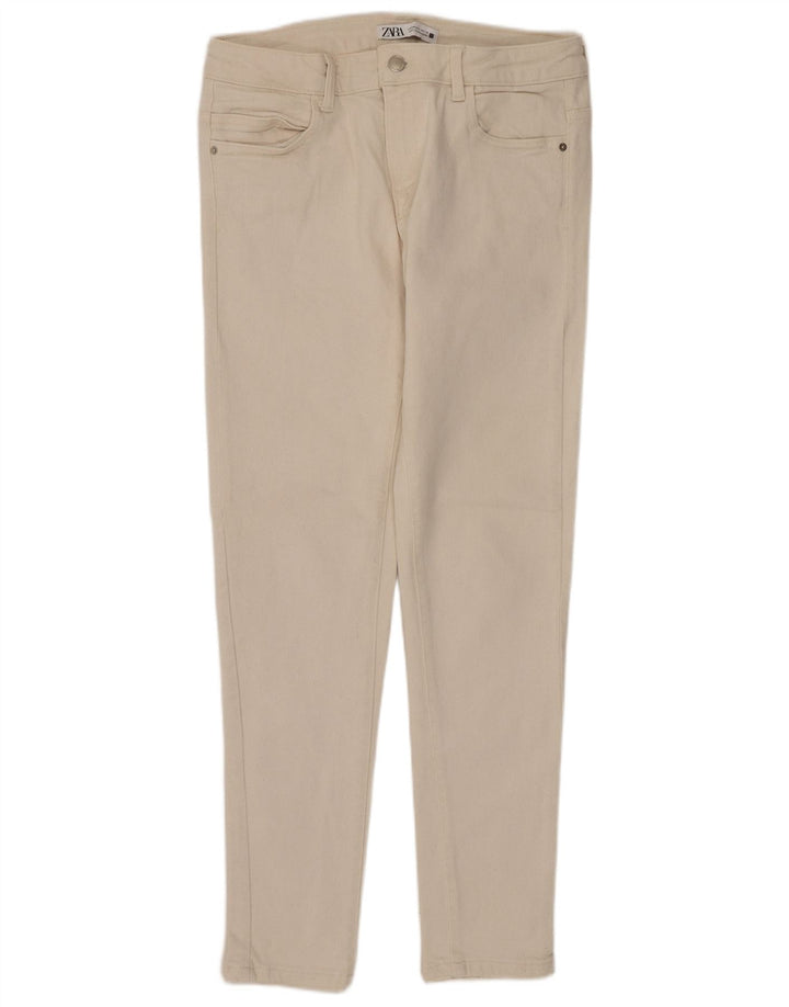 Damskie jeansy skinny ZARA EU 40 Medium W30 L27 Off White