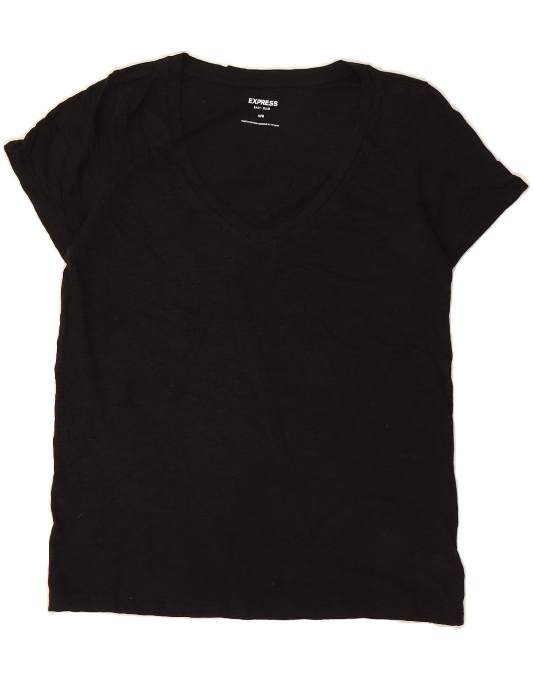 EXPRESS Womens T-Shirt Top UK 14 Medium Black Cotton Vintage Express and Second-Hand Express from Messina Hembry 