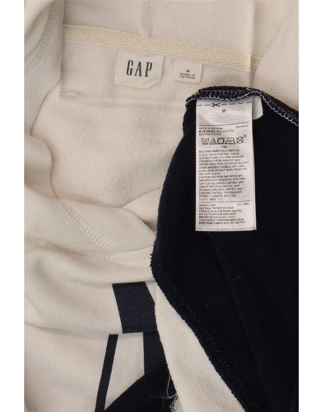Damski sweter Gap Graphic Oversize z kapturem UK 14 w kolorze średniej bieli