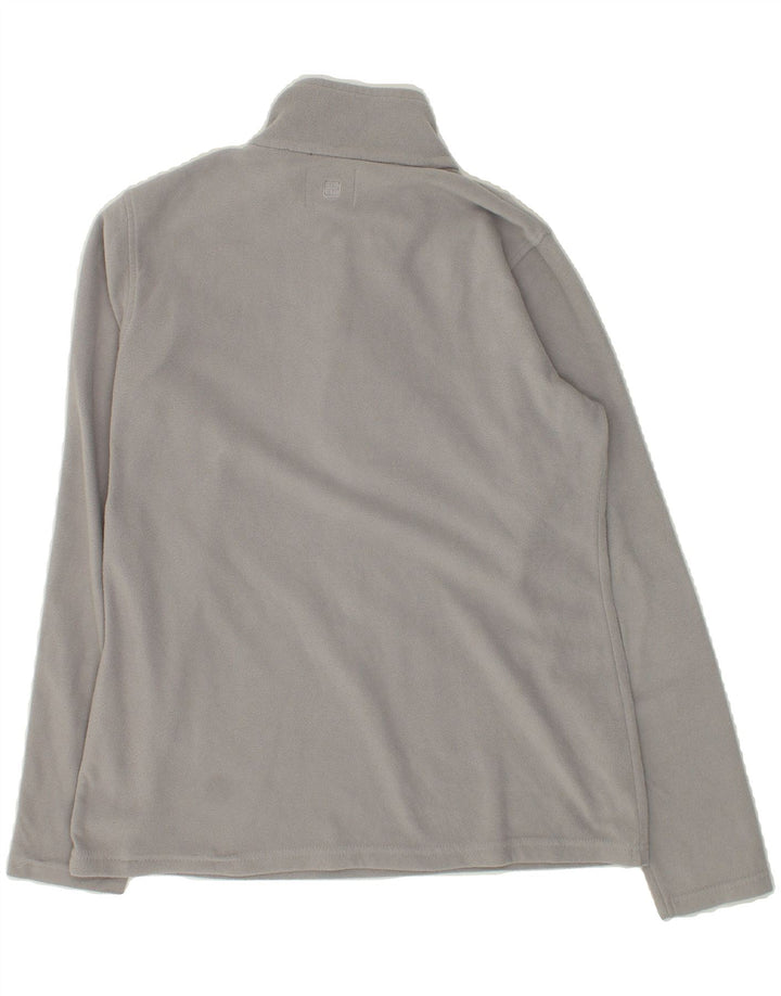 MOUNTAIN WAREHOUSE Womens Zip Neck Fleece Jumper UK 14 Medium Grey Vintage Mountain Warehouse and Second-Hand Mountain Warehouse from Messina Hembry 