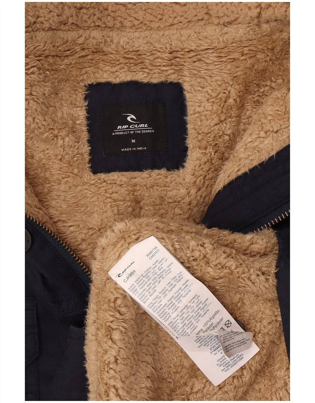 Męska kurtka z kapturem Rip Curl UK 38, średnia, granatowa, bawełniana