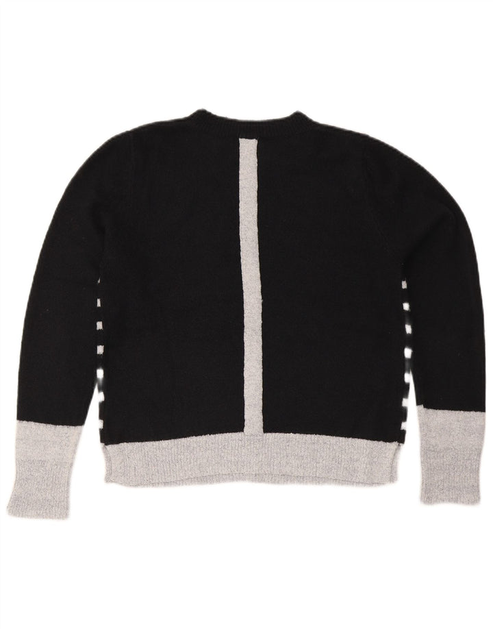 Sweter damski Oasis z okrągłym dekoltem UK 14, średni czarny akryl w paski