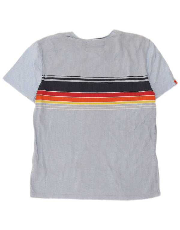 T-shirt męski Superdry, bawełniany, w średnie niebieskie paski