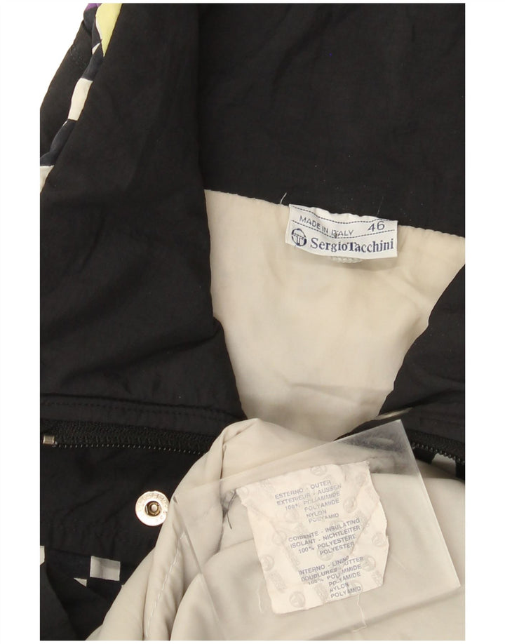 Damska kurtka wiatrówka oversize Sergio Tacchini IT 46 w dużą czarną kratkę