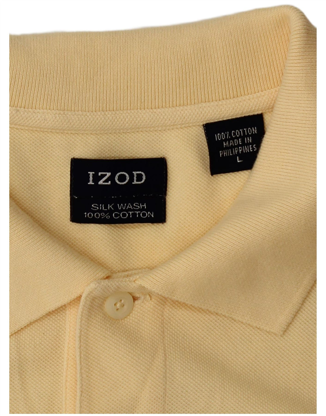 Męska koszulka polo IZOD, duża, żółta, bawełniana