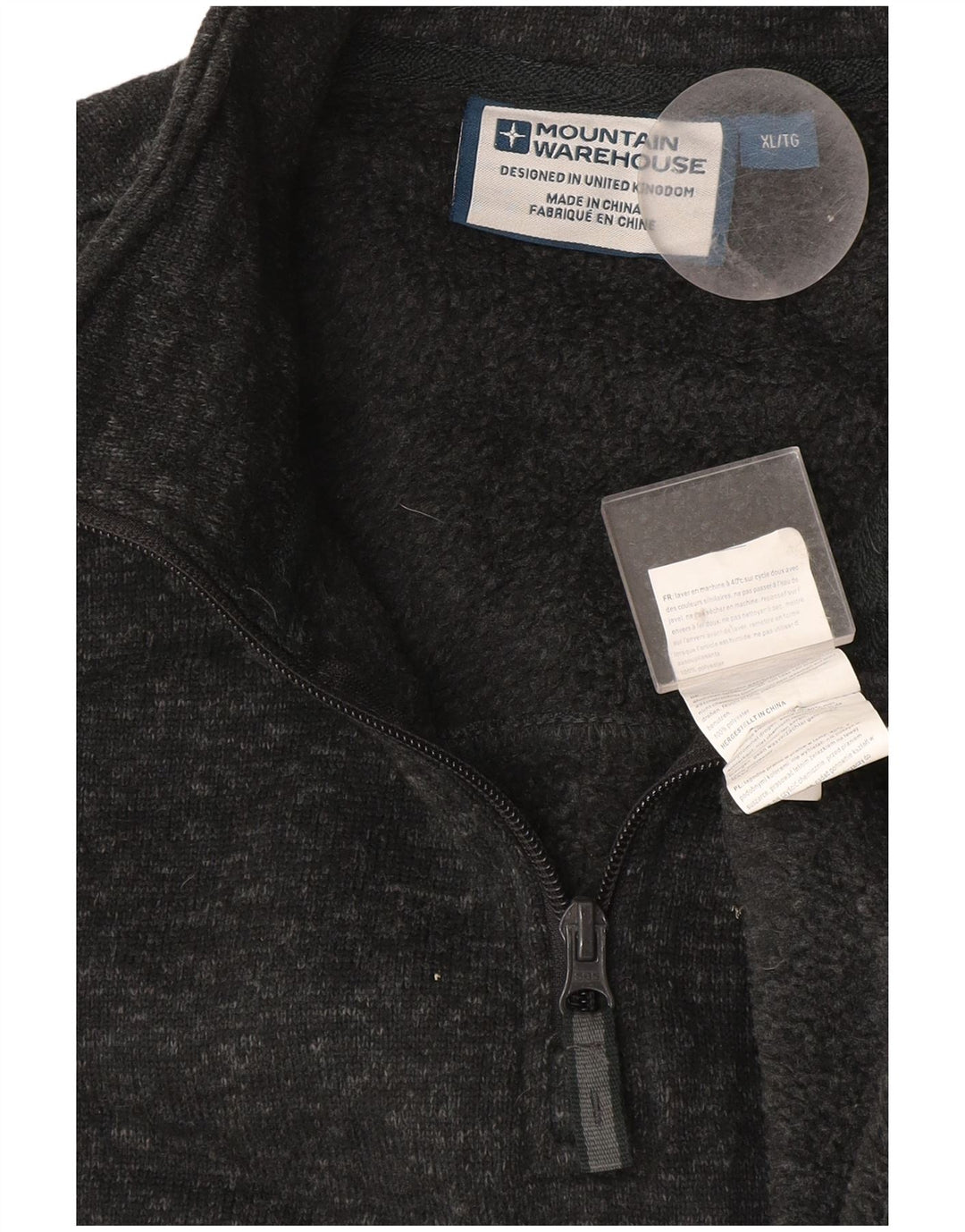 Męski sweter męski Mountain Warehouse z zamkiem błyskawicznym XL, szary, nakrapiany