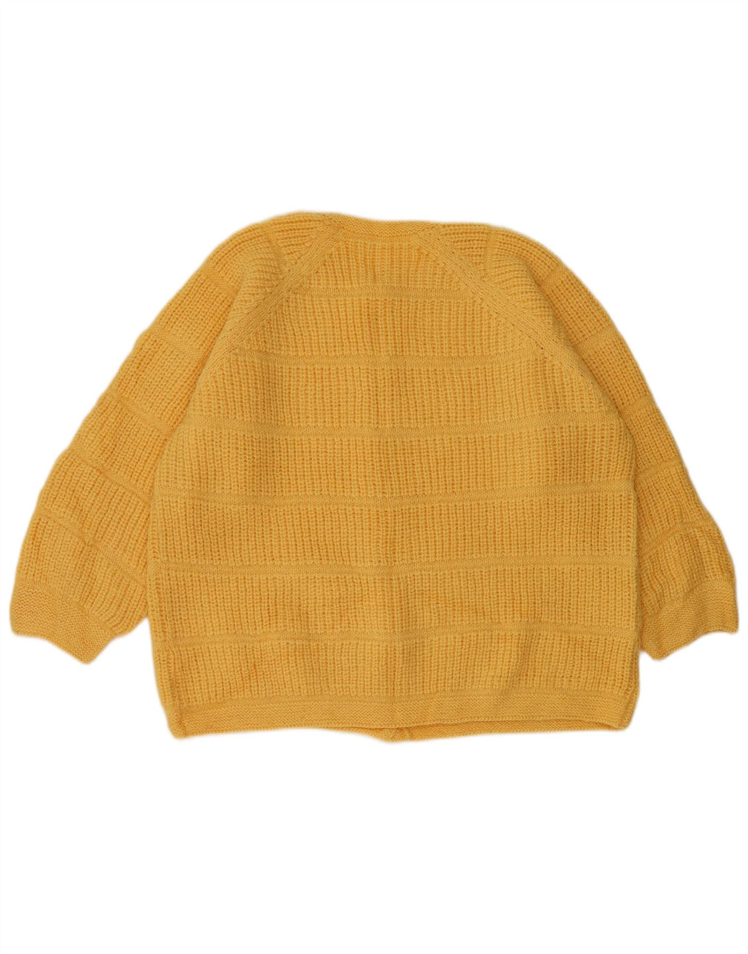 Sweter damski w stylu vintage, rozpinany UK 14, duży, żółty