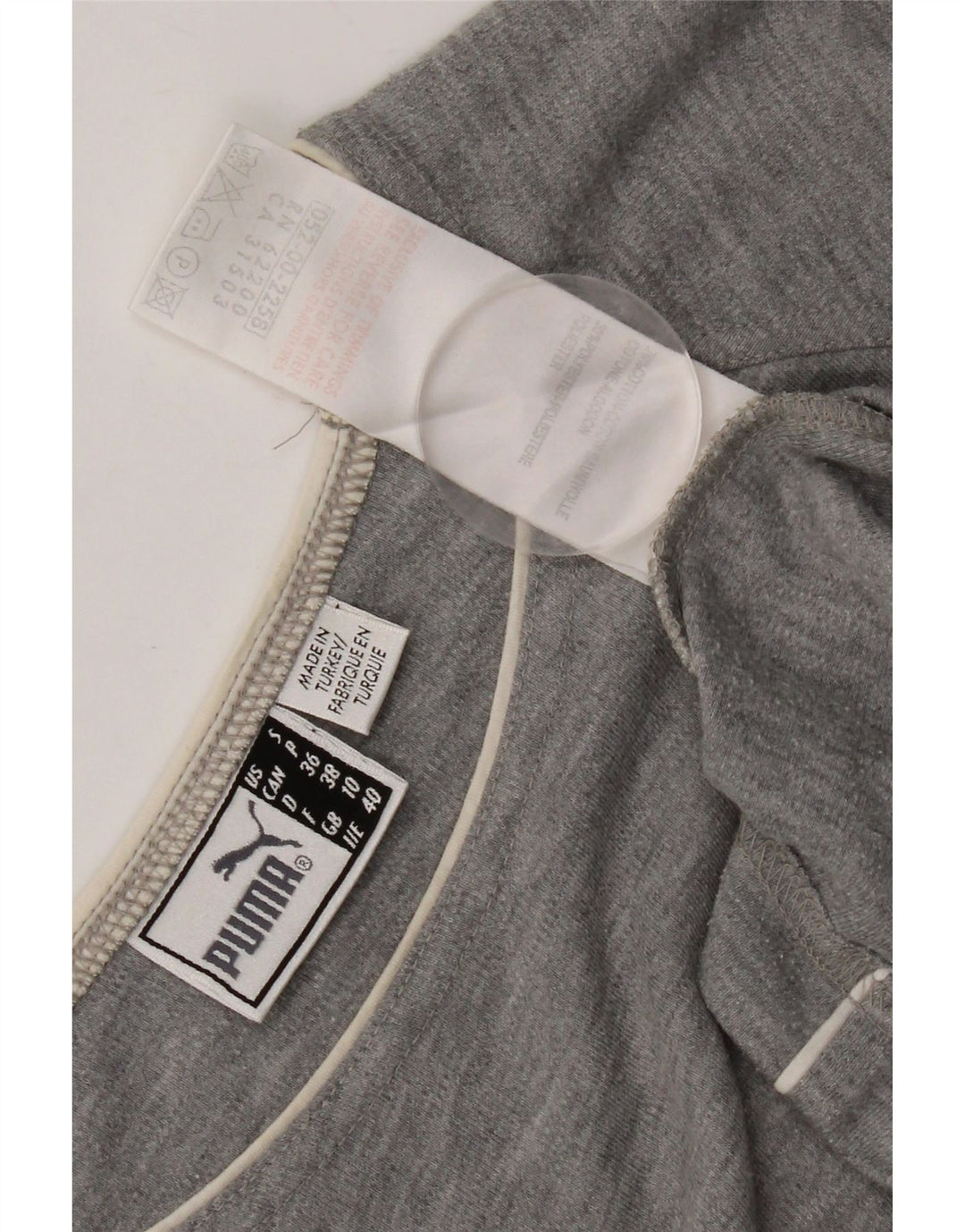 Top damski Puma z długim rękawem UK 10, mały, szary, bawełniany