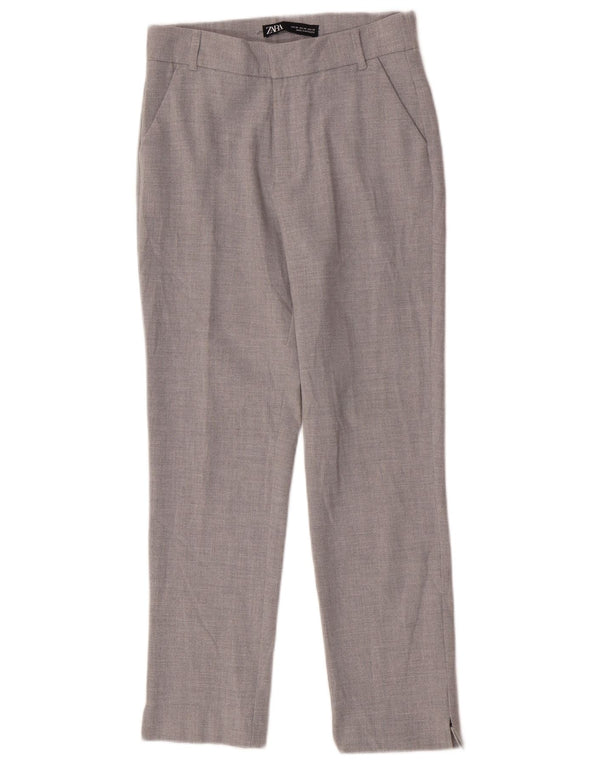 Damskie proste spodnie chino Zara XS W24 L26 szare