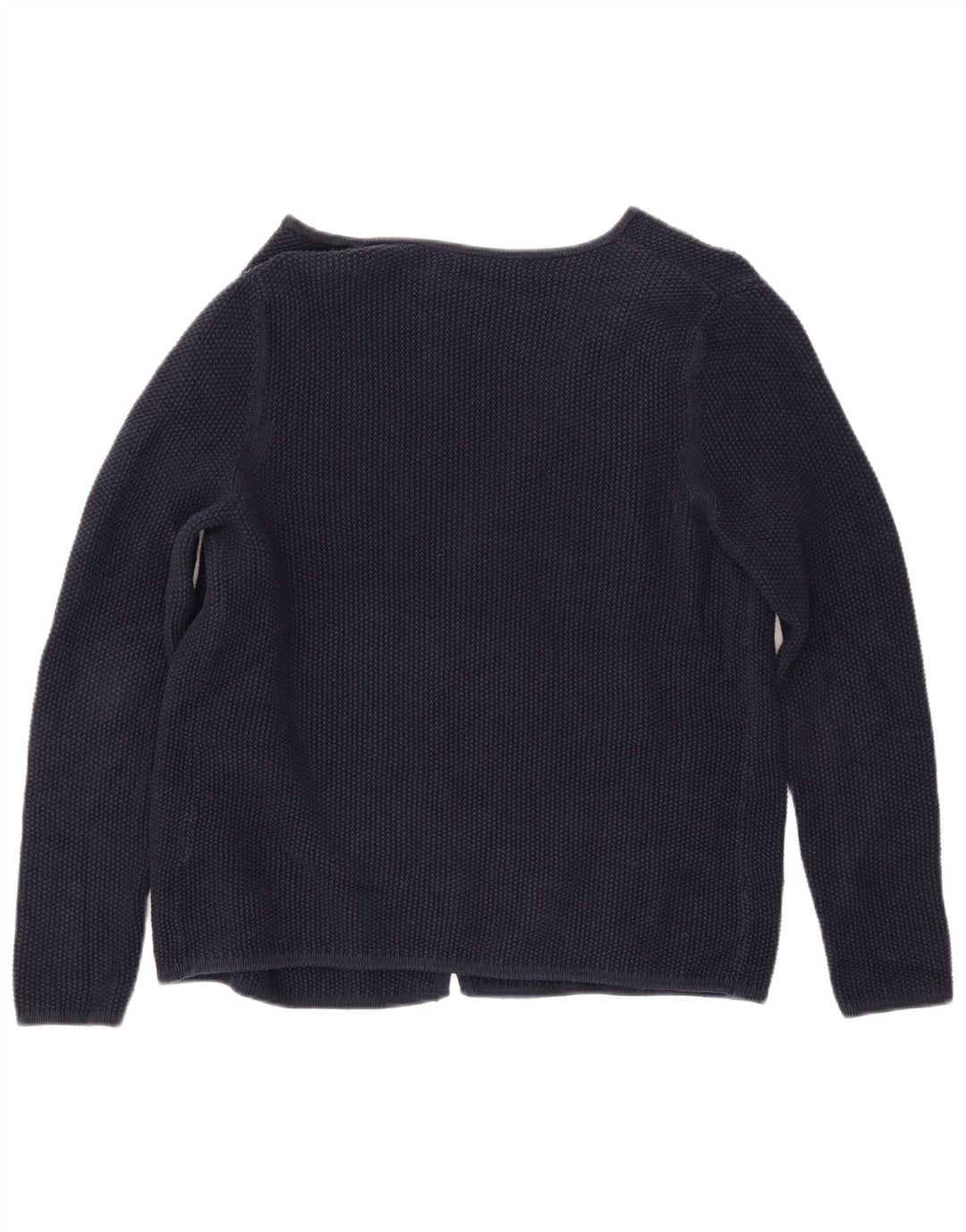 CREW CLOTHING Damski sweter rozpinany UK 14, średni granatowy, bawełniany