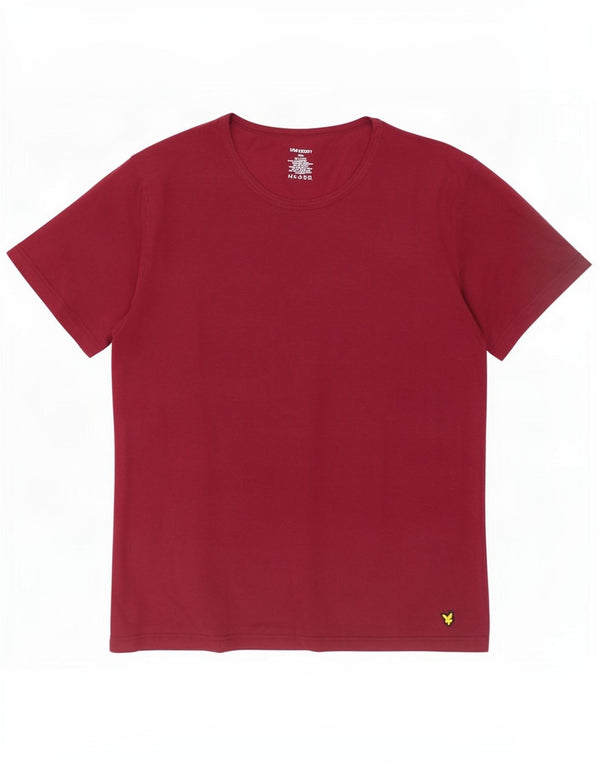 T-shirt damski Lyle & Scott Top UK 20 2XL Bordowa bawełna