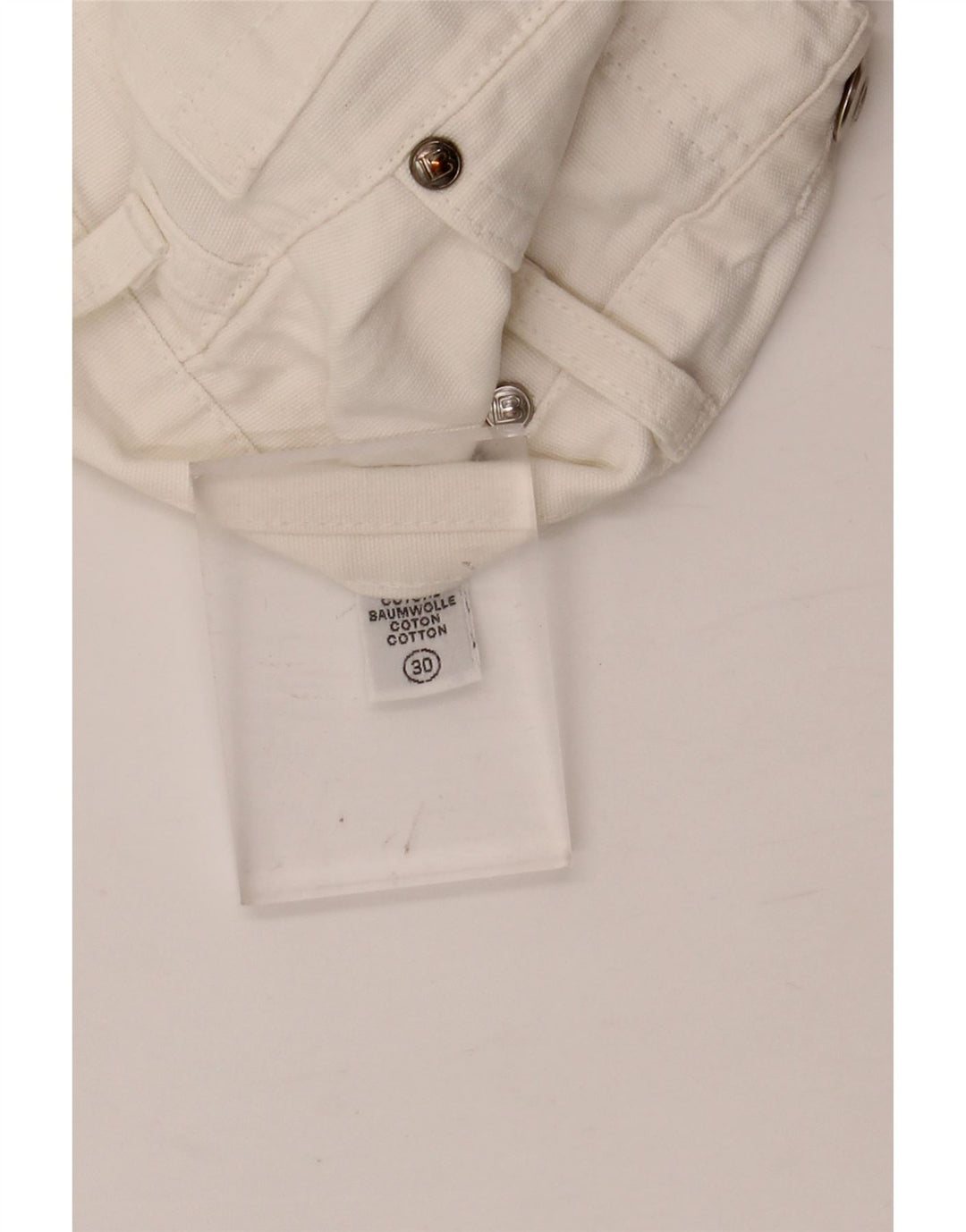 LAURA BIAGIOTTI Damskie proste dżinsy W28 L30 Biała bawełna