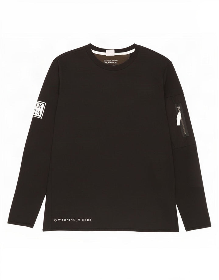 Męski top Jack & Jones z długim rękawem XL, czarny, bawełniany