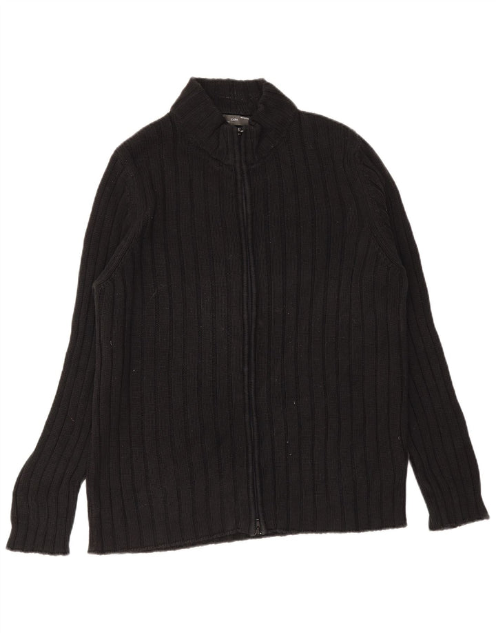 Męski sweter rozpinany ZARA XL, czarny, bawełniany