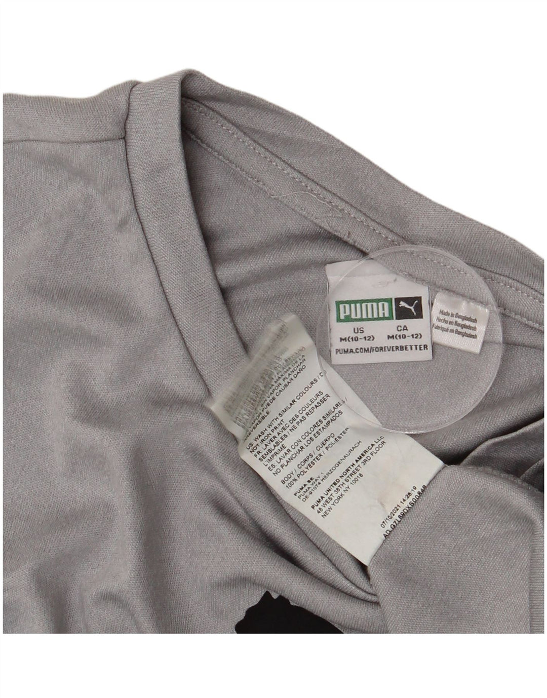 Chłopięca kamizelka z grafiką Puma 10-11 lat, średni szary poliester