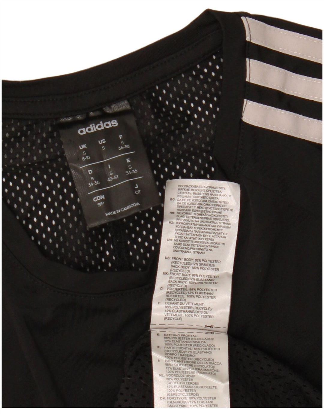 Damska koszulka ADIDAS Climalite Top UK 8/10, mała, czarna, poliester