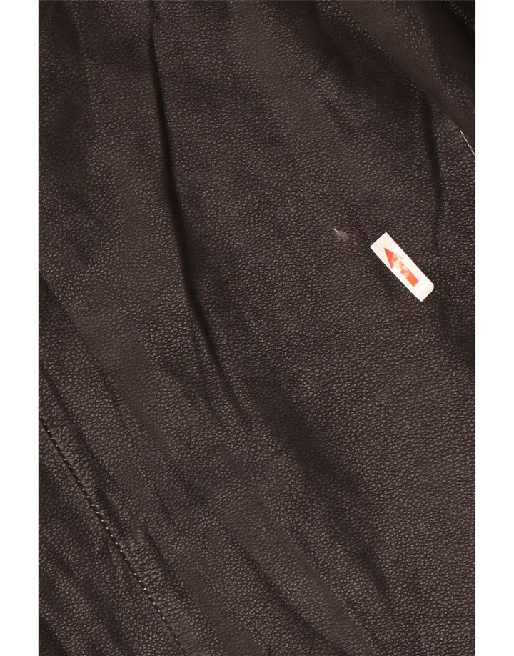 Vintage męska skórzana kurtka UK 44 2XL czarna skóra