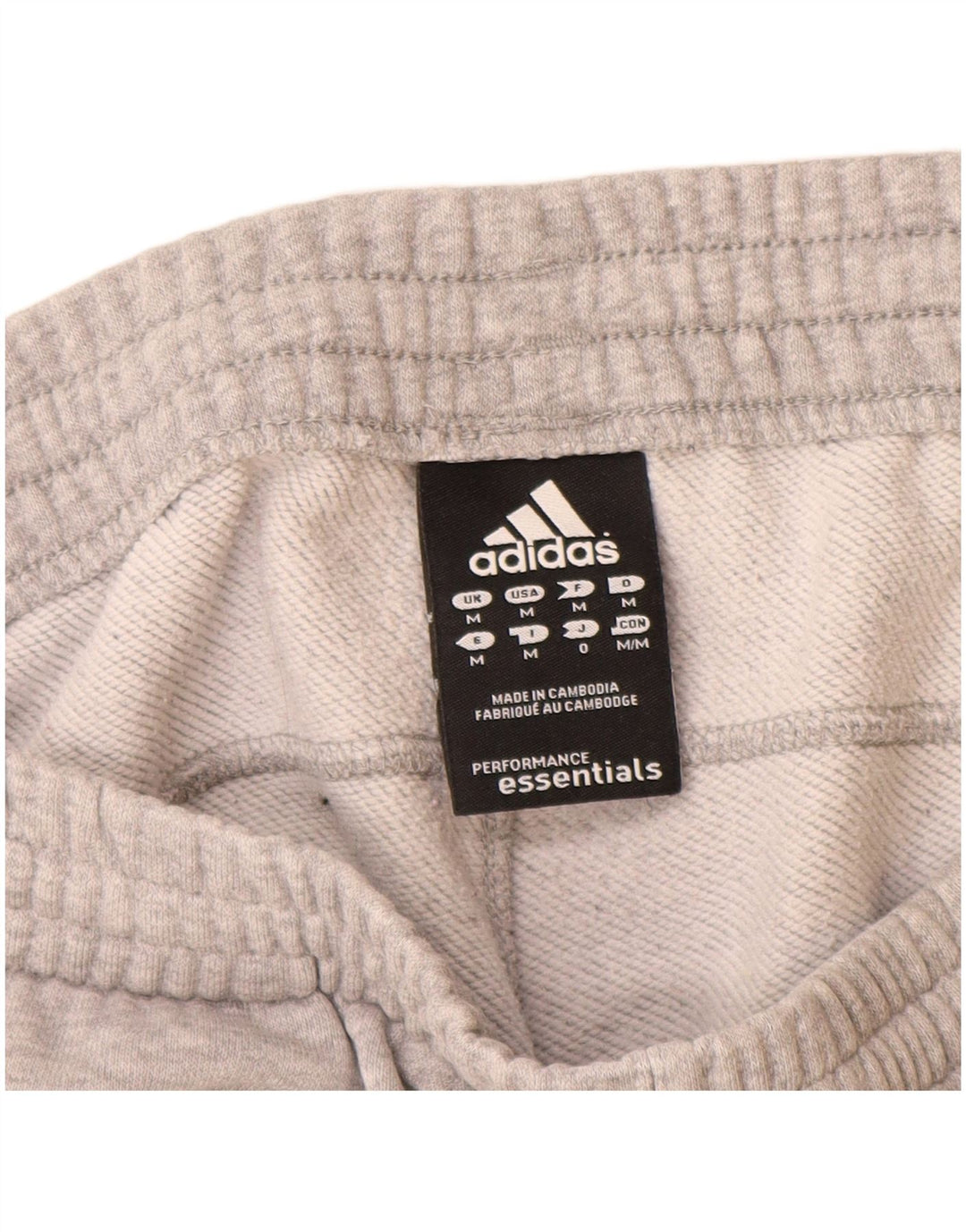 Męskie spodnie dresowe Adidas, średnioszare, bawełniane w cętki
