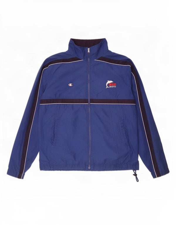 Champion Mens Tracksuit Top Jacket Medium Blue Colourblock