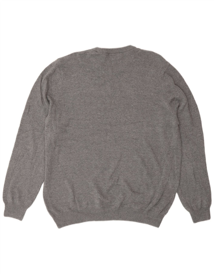 Marks & Spencer Męski sweter z okrągłym dekoltem XL, szary