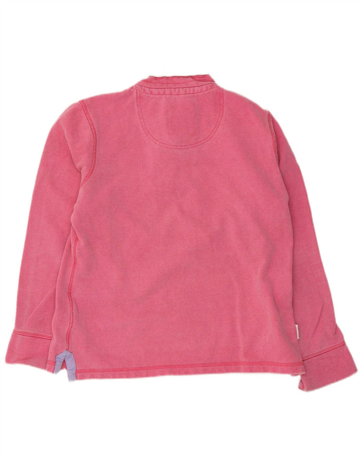 Crew Clothing Damska bluza z dekoltem w serek, UK 12, średnia różowa bawełna