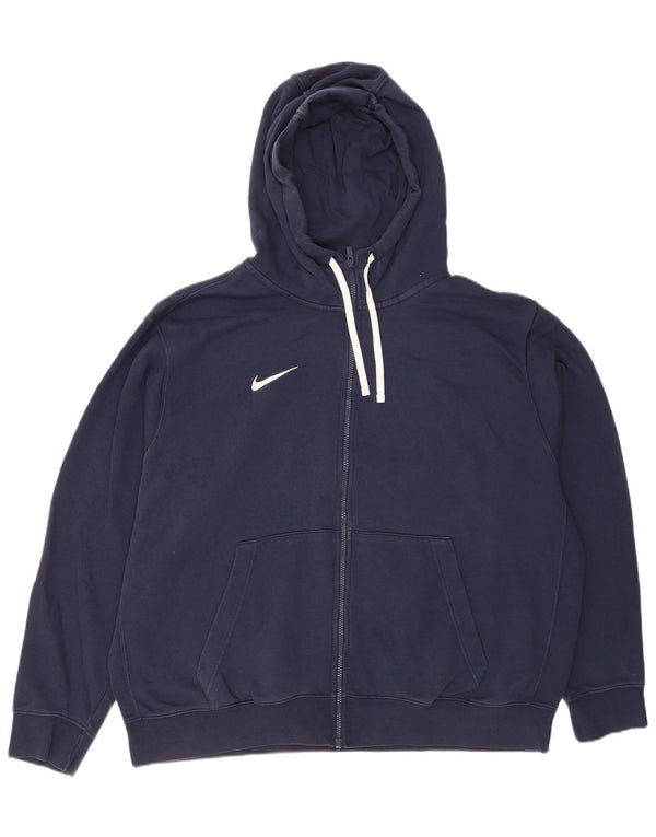 Męski sweter z kapturem i zamkiem Nike, 2XL, granatowy, bawełniany