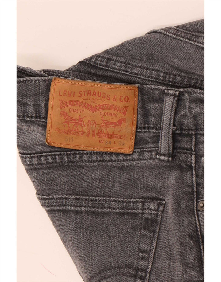 Męskie jeansy Levi's 511 Slim W34 L30 Szare