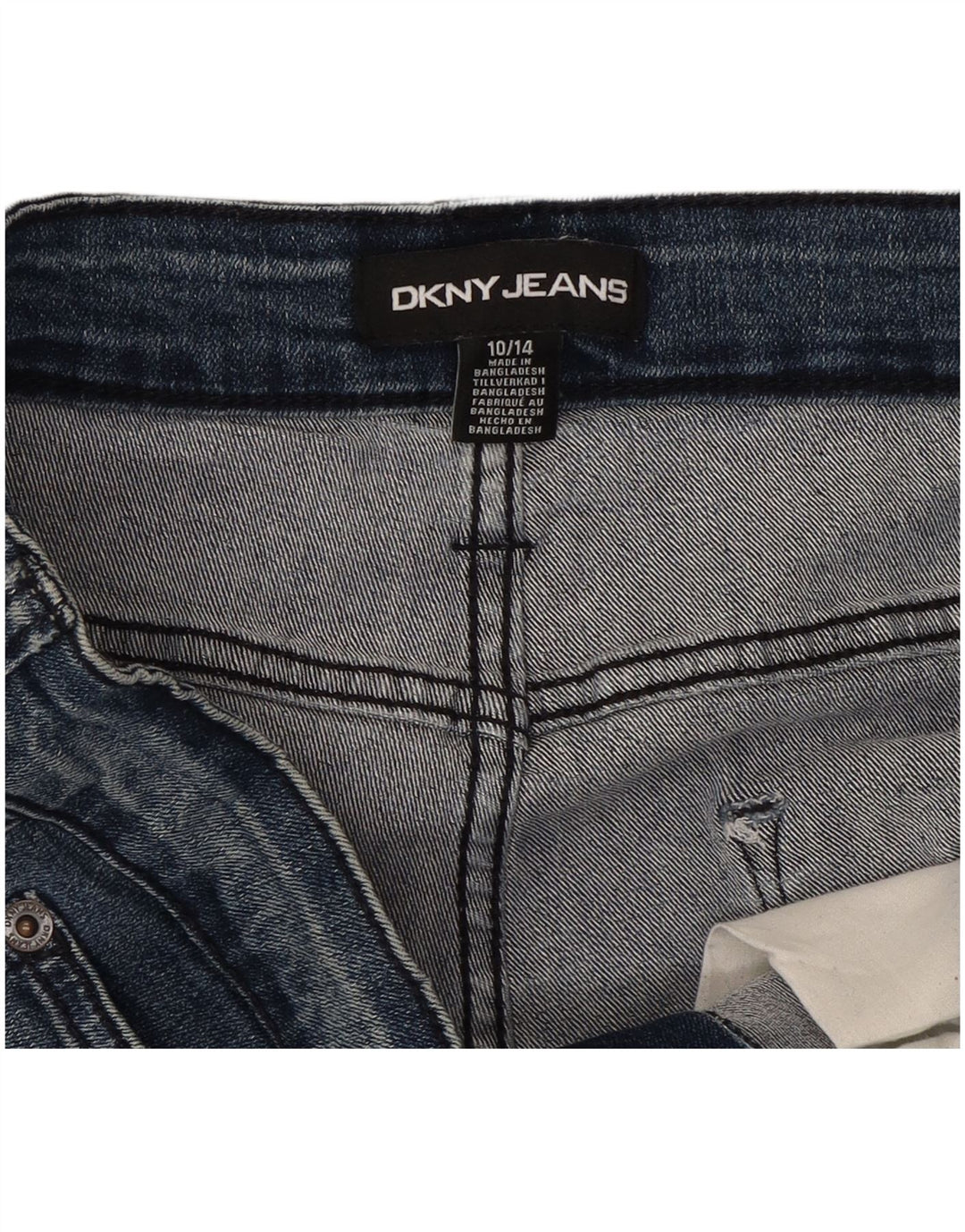 Damskie spodenki jeansowe Dkny US 10, duże, W30, niebieska bawełna