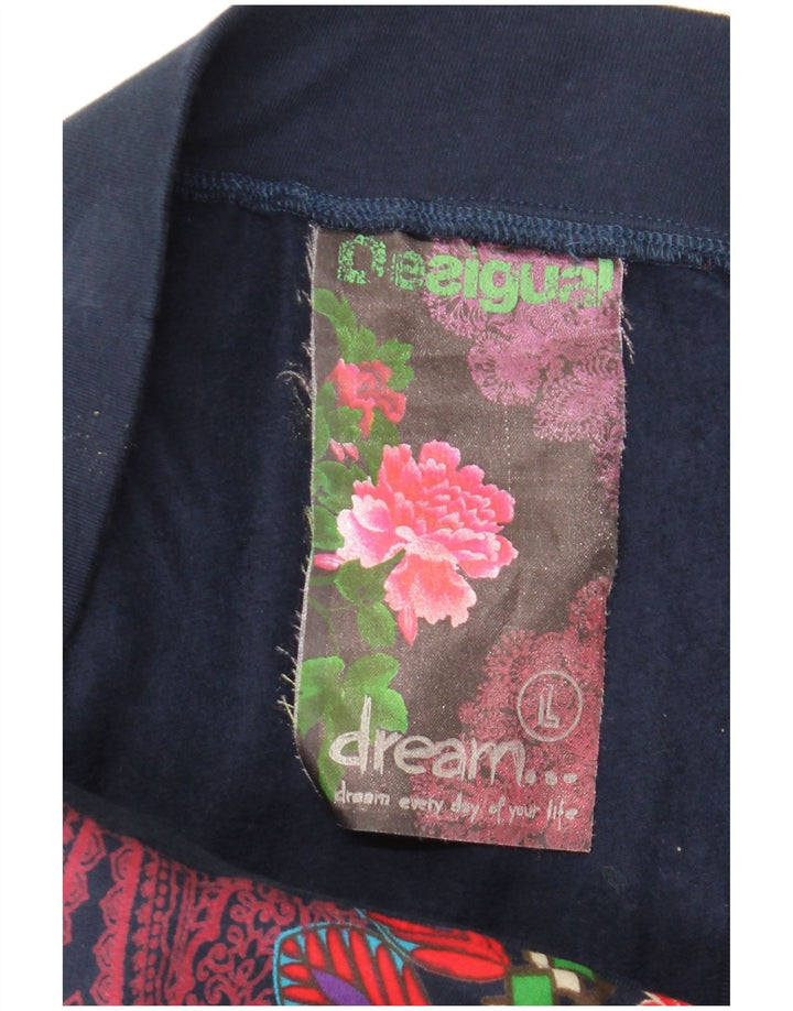 Desigual damska graficzna mini spódniczka duża W32 wielobarwna geometryczna bawełna