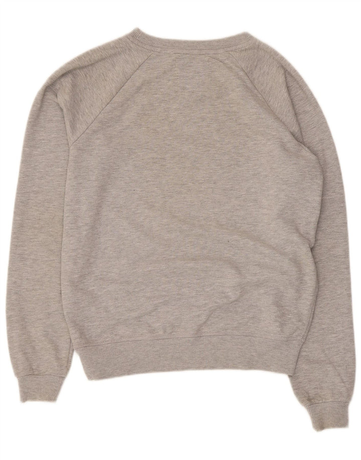 Damski sweter z grafiką Superdry UK 10, mały, szary nakrapiany