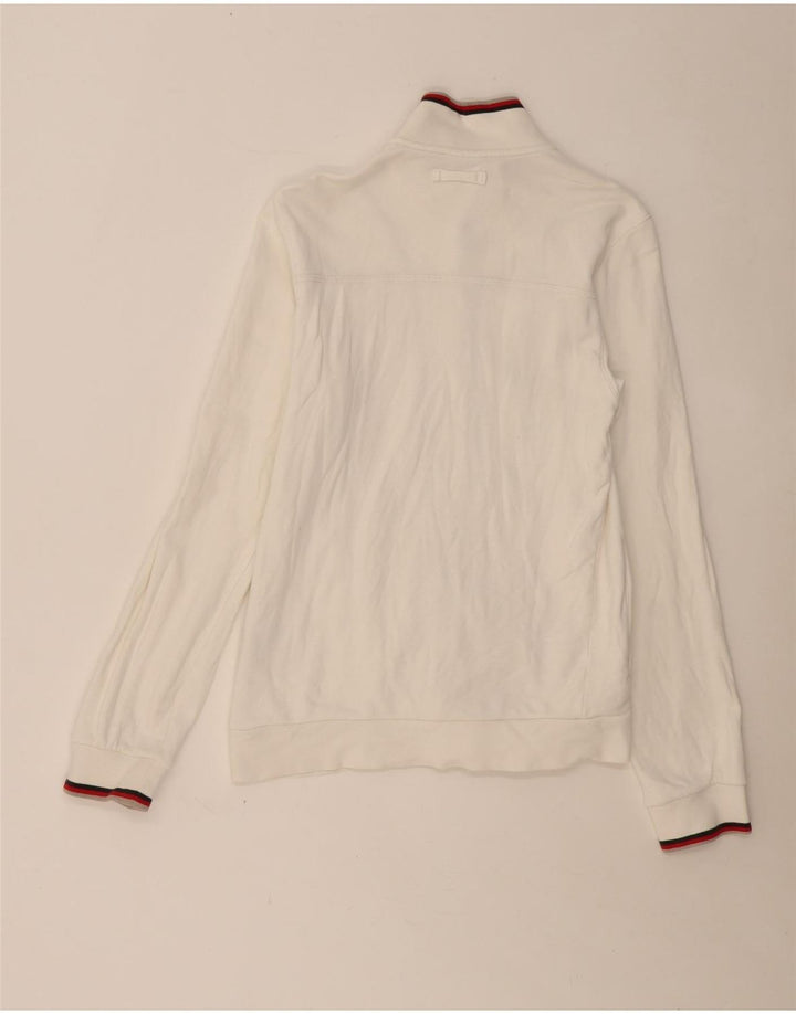 ADIDAS Mens Tracksuit Top Jacket Small White Cotton