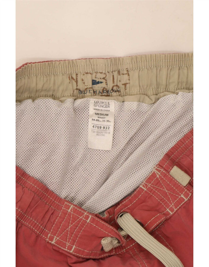 Męskie spodenki kąpielowe Marks & Spencer, średniej wielkości, czerwone, bawełniane