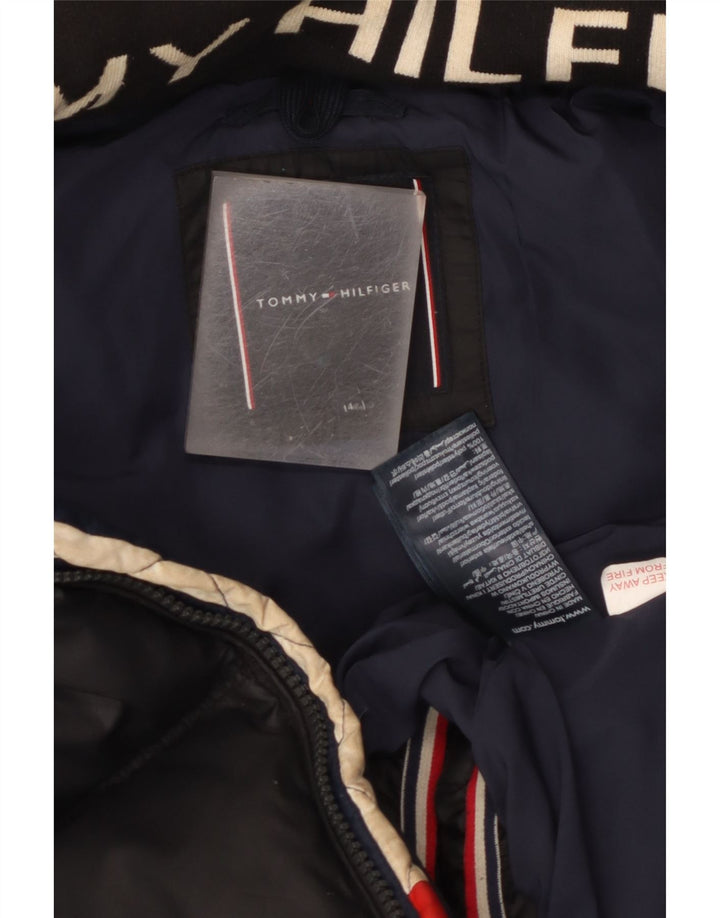 Chłopięca ocieplana kurtka z kapturem Tommy Hilfiger 13-14 lat, czarna, poliester