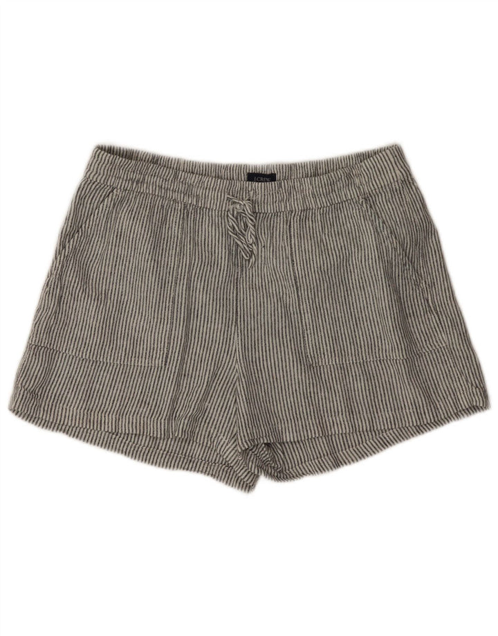 Damskie spodenki chino J. Crew Small W30, szare, lniane w prążki