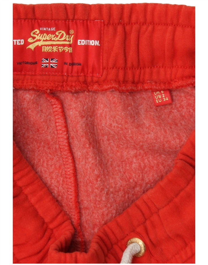 Damskie spodnie dresowe SUPERDRY z grafiką Joggers UK 6 XS w kolorze czerwonym