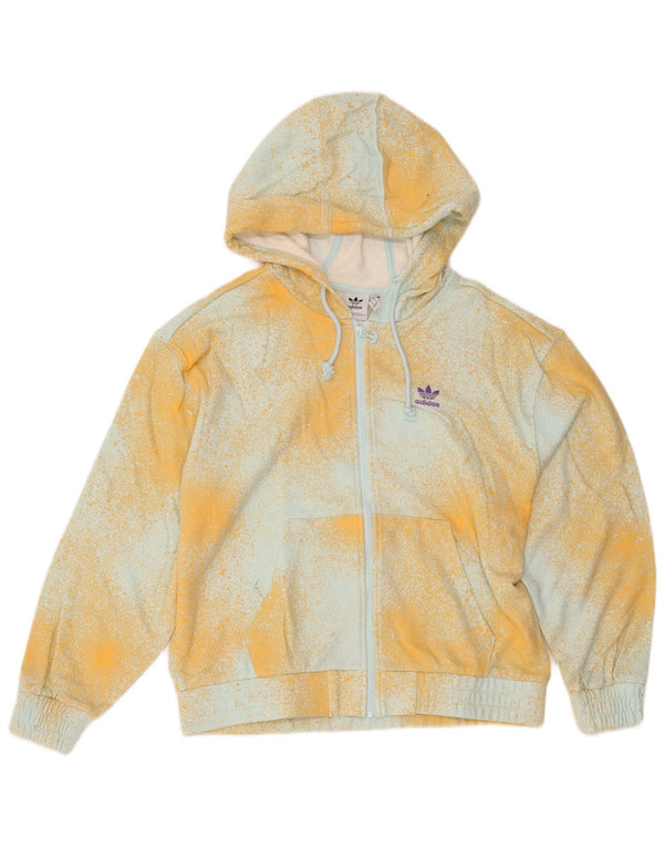 Damska bluza z kapturem Adidas Oversized Zip UK 6 XS Yellow Tie Dye