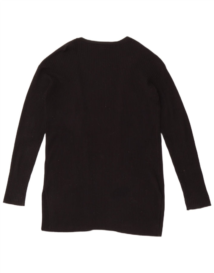 Marks & Spencer Damski sweter oversize z otwartym kardiganem UK 6 XS, czarny