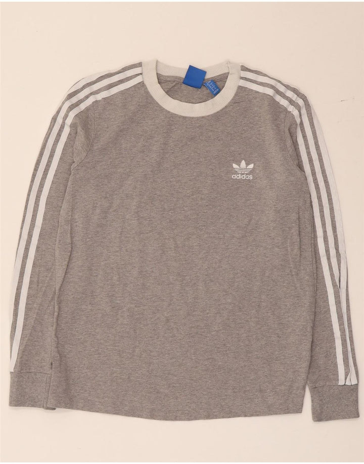 Damska bluza Adidas Graphic Jumper UK 12 Średni szary, blok kolorów