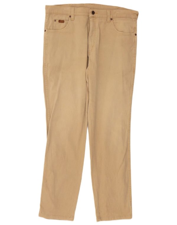 Męskie spodnie codzienne Wrangler Texas Stretch Straight W36 L30 Beżowa bawełna