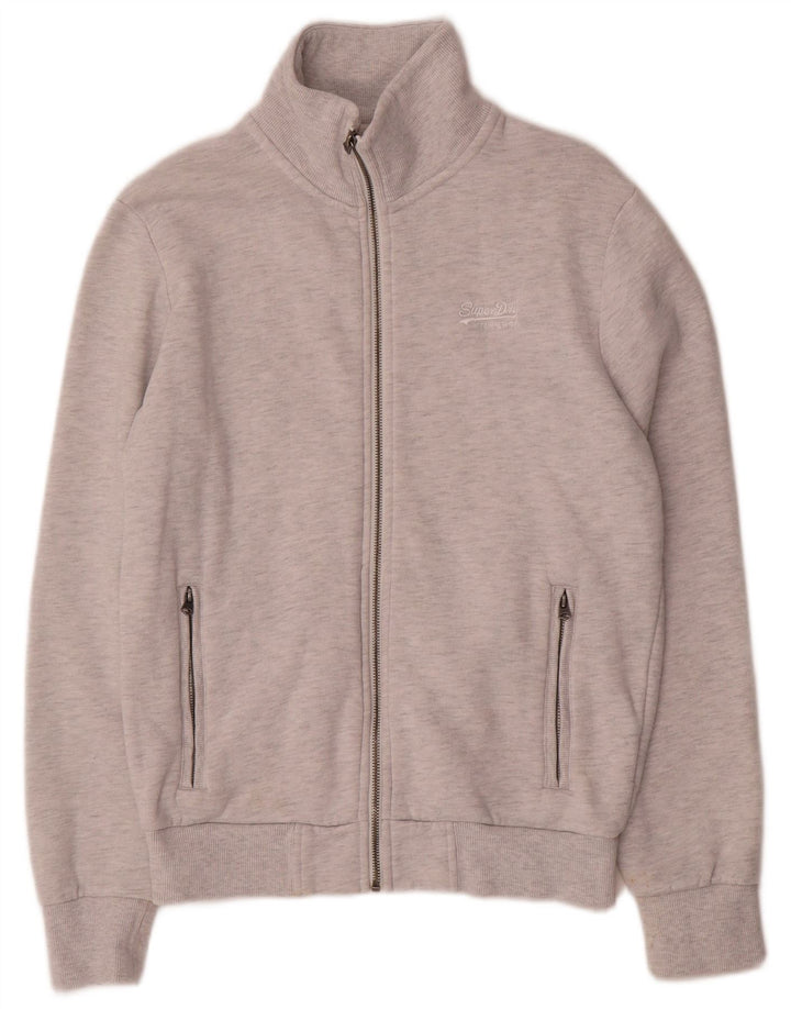 Męska kurtka dresowa Superdry, mała, szara, bawełniana