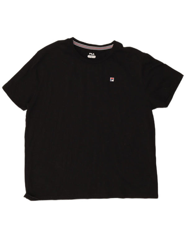 T-shirt męski Fila Top 3XL, czarny, bawełniany