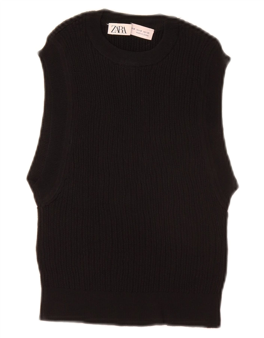Damski podkoszulek ZARA Crop Vest UK 12, średni czarny