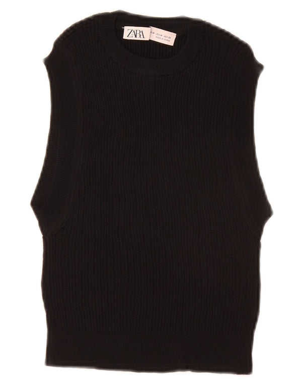 Damski podkoszulek ZARA Crop Vest UK 12, średni czarny