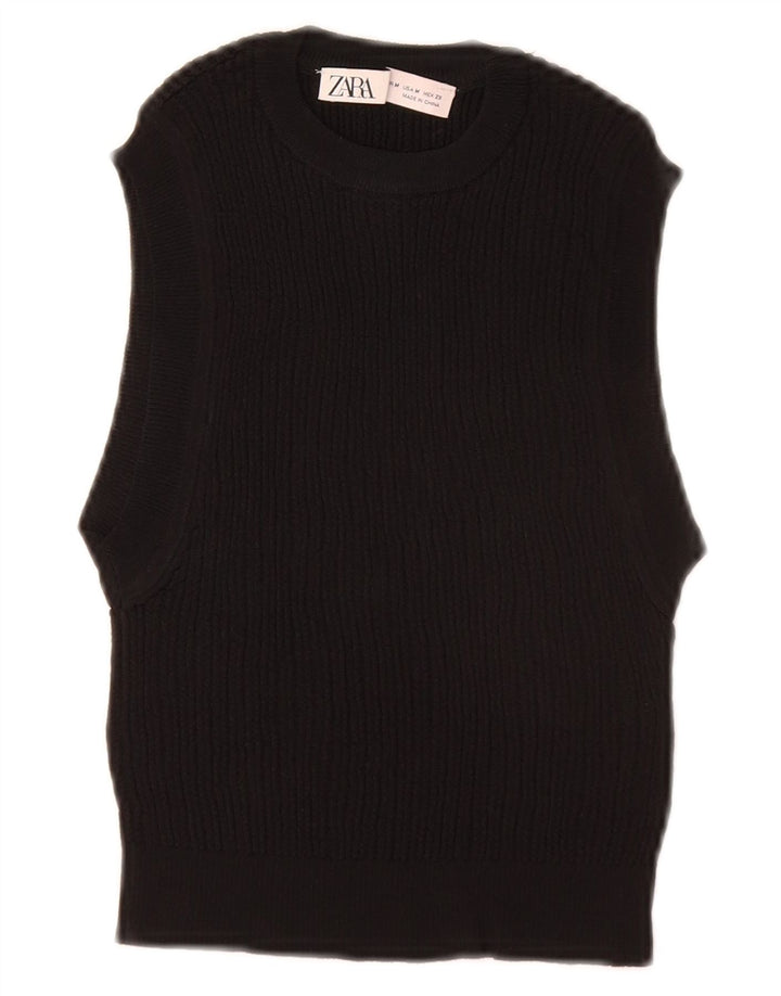 Damski podkoszulek ZARA Crop Vest UK 12, średni czarny