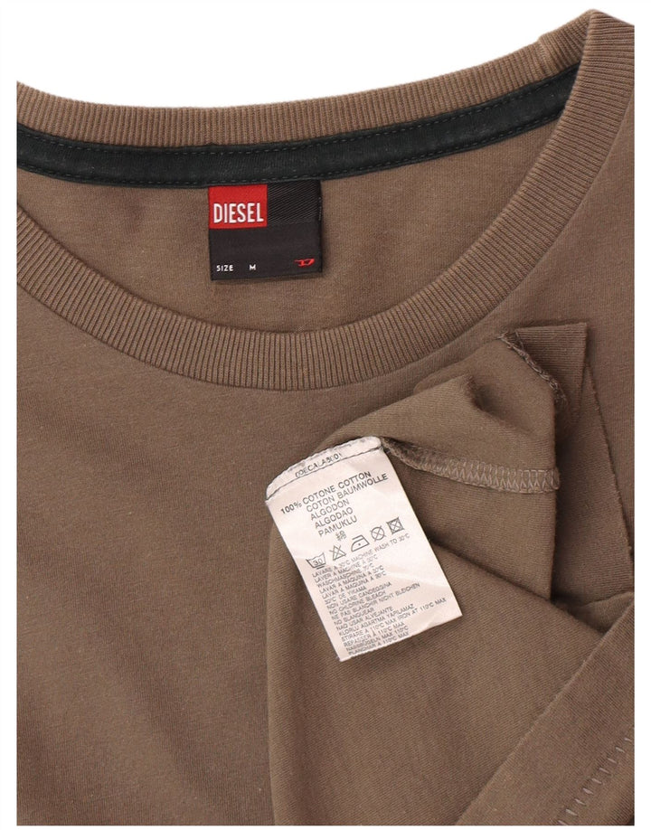 Top damski Diesel z długim rękawem, UK 12, średnioszary, bawełniany