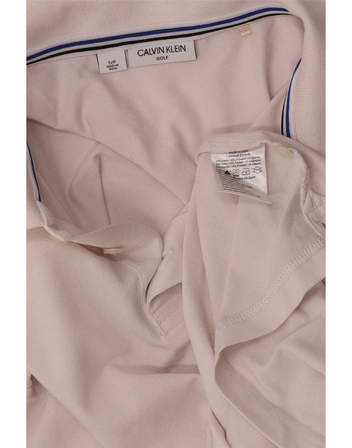 Męska koszulka polo Calvin Klein, mała, różowa, bawełniana