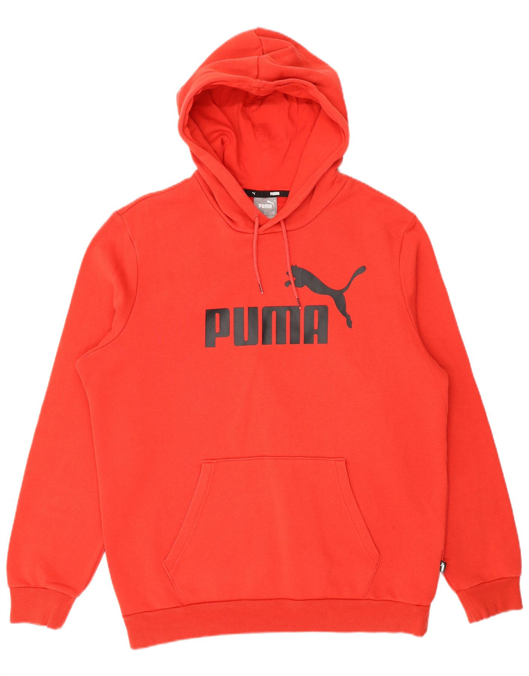 Męski sweter z kapturem Puma z grafiką, średnio czerwony, bawełniany